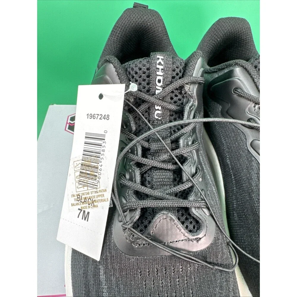 Khombu Women's Patan Black Sneakers Lightweight Memory Foam Breathable Sz 7 New